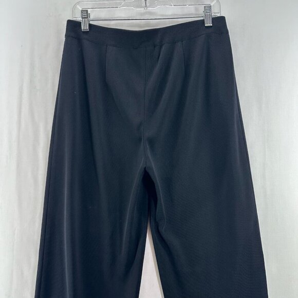 Misook Pants Womens M Exclusively High Rise Straight Pull On Elastic Waist Black - Picture 4 of 9